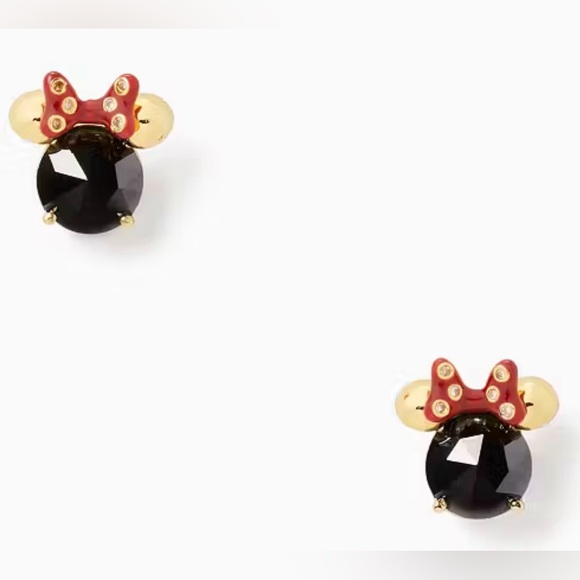 NWT - ♠️ SET Disney X Kate Spade New York Minnie Ring & Minnie Earring Stud S… - Picture 1 of 6